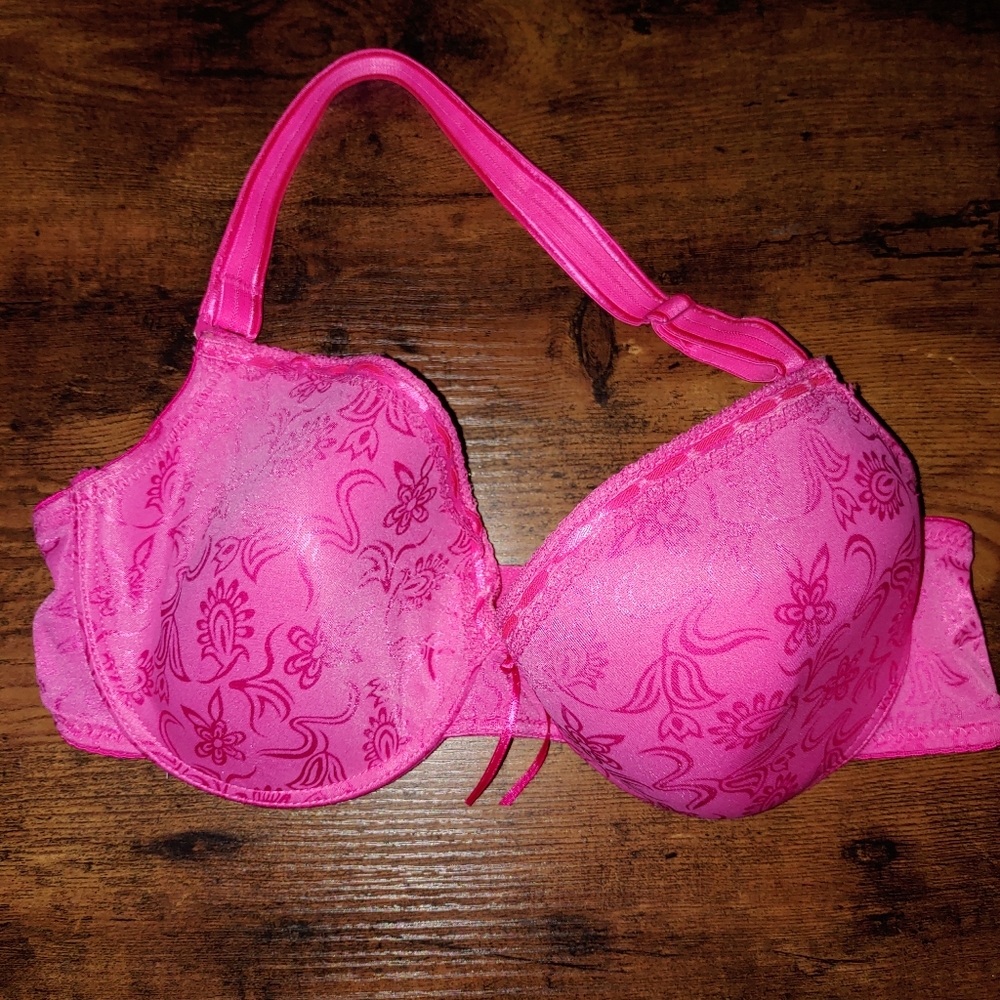 Bra 36DDD Queen brand hot pink push up wire